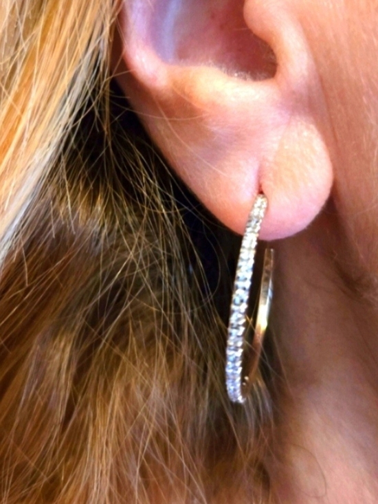 Jewelry - 10kt Solid Yellow Gold Diamond Hoops